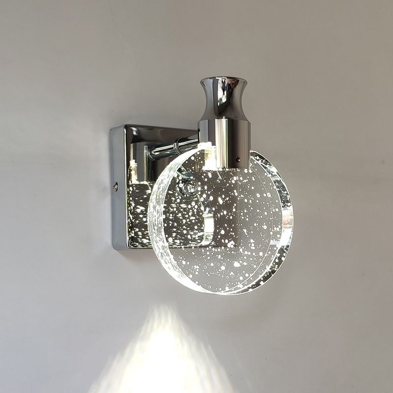 Luxury Round Crystal Wall Lamp – Celestia-Gold-Warm light-13cm-The Livary