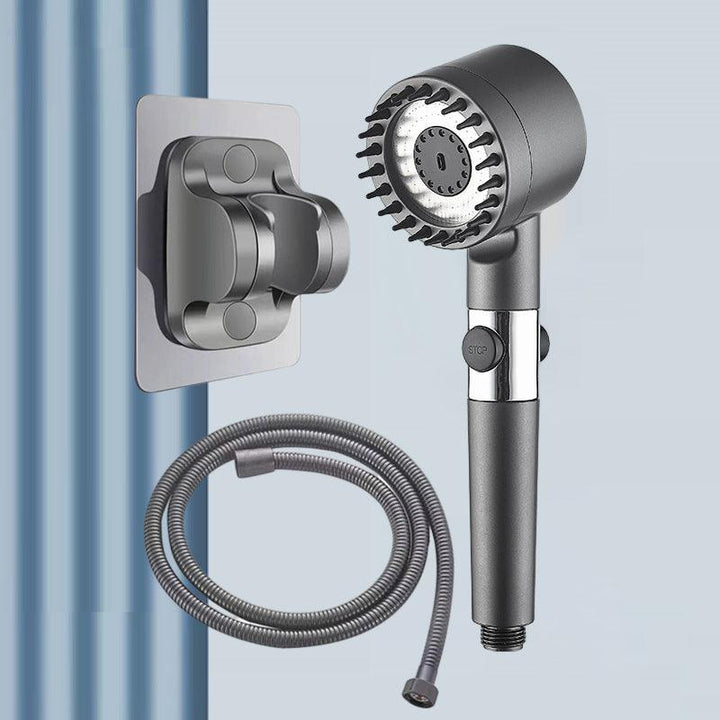 Luxury Shower Head with Jetstream Technology - Aeris-Shower head + 1.5 m hose + glue stick-The Livary