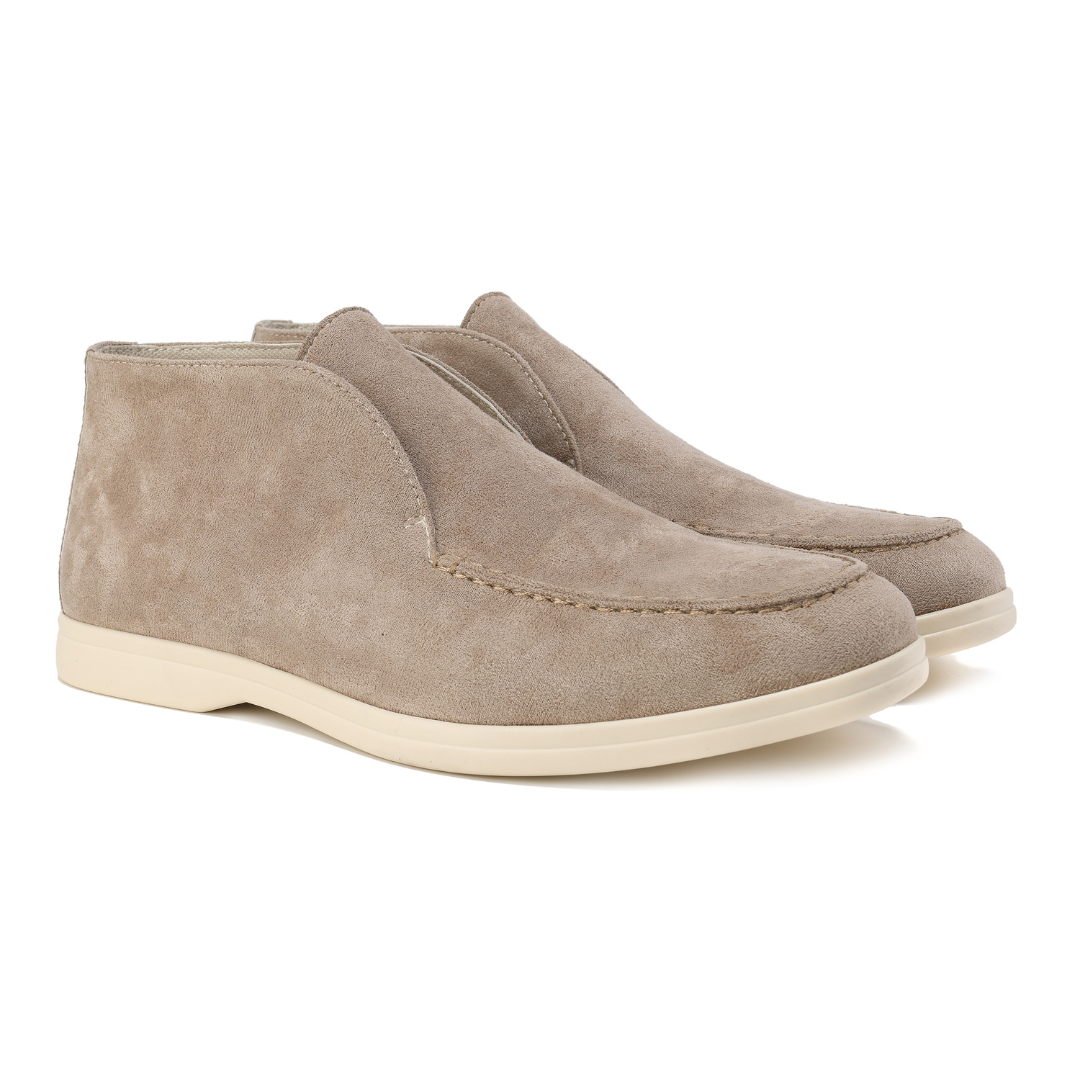 Luxury Suede Men's Loafers - Luca-Light brown-5.5-Nora Luxe
