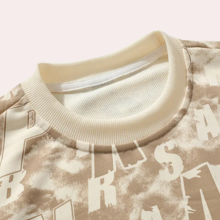 Luxury Sweatshirt for Men - Miles-Khaki-S-Nora Luxe