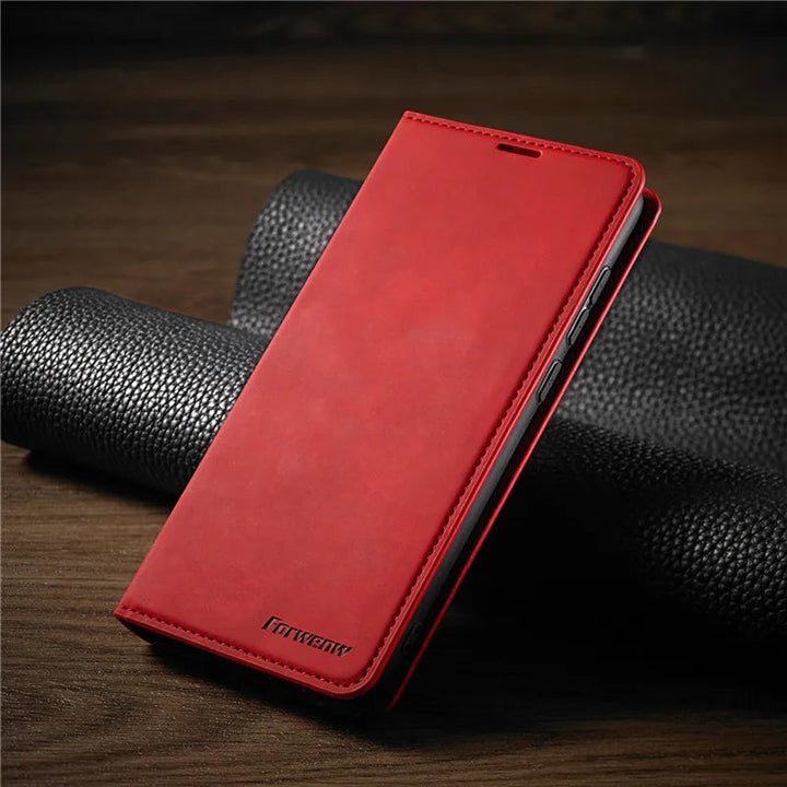 Magnetic iPhone case – GripFold-Red-iPhone 15 Plus-The Livary