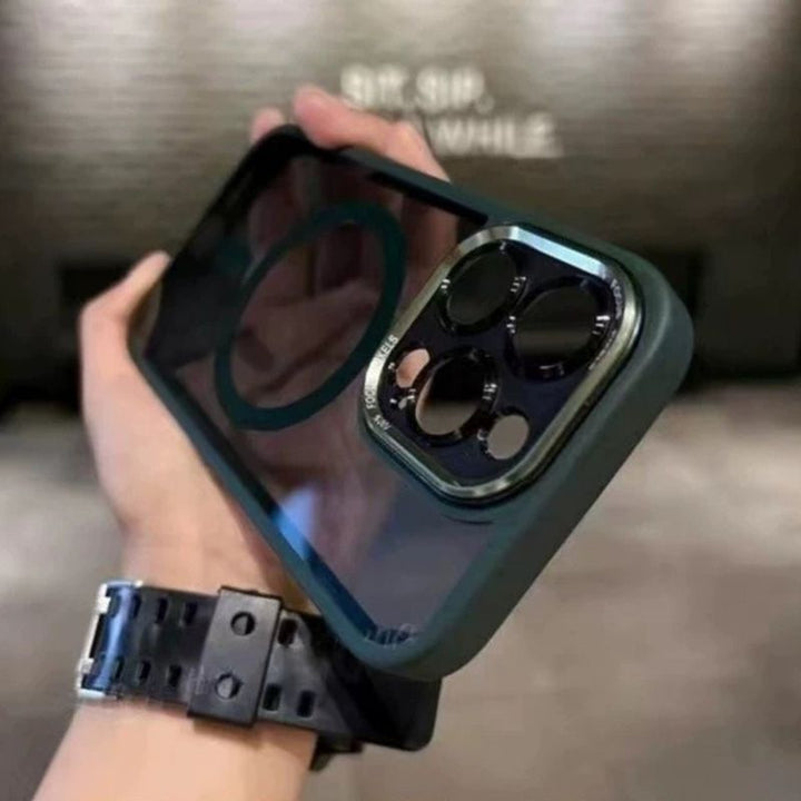 Magnetic iPhone Case – iShield-Green-iPhone 16-Nora Luxe