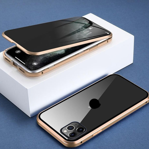 Magnetic iPhone Case with Privacy Protection - PrivaGuard-Gold-iPhone XS Max-The Livary