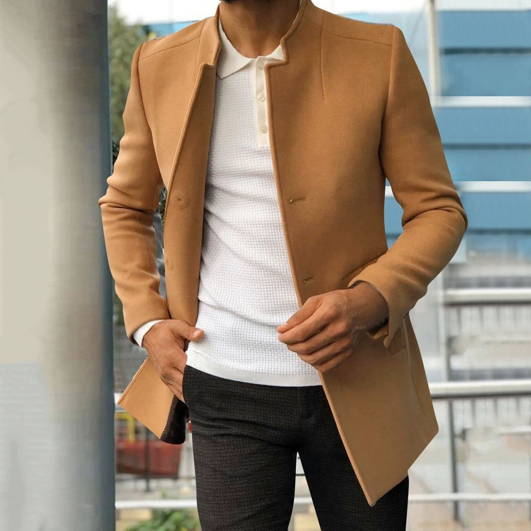 Men's Autumn/Winter Tweed Coat – Lazaro-Brown-S-The Livary