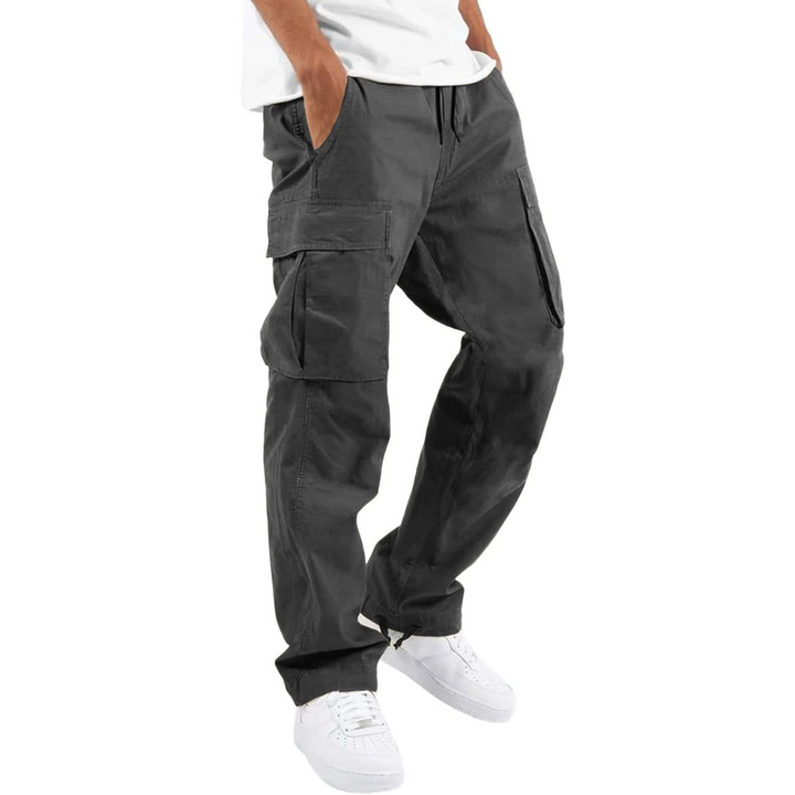 Men's Cotton Cargo Joggers - Arno-Gray-S-Nora Luxe
