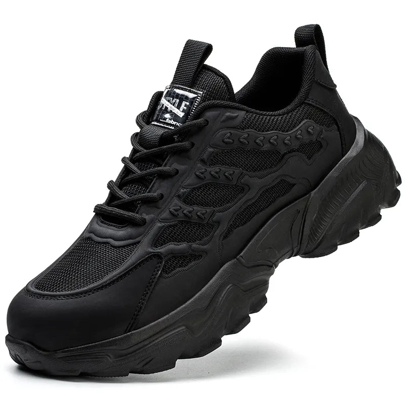 Men's Steel Toe Work Shoes - Rocco-Black-5.5-Nora Luxe
