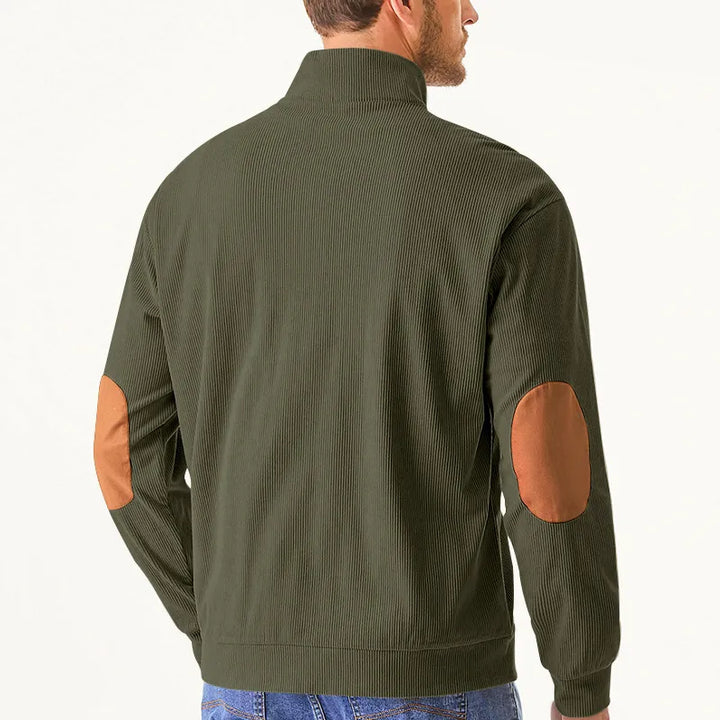 Men's Sweater with Stand-up Collar - Liam-Apricot-S-Nora Luxe
