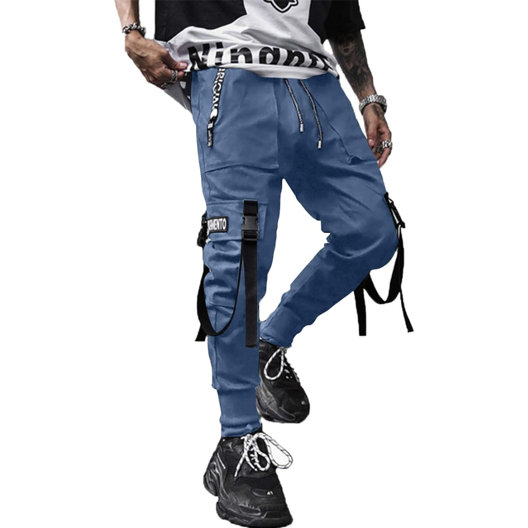 Men's Techwear Tactical Jogging Trousers - Robert-Blue-XS-Nora Luxe