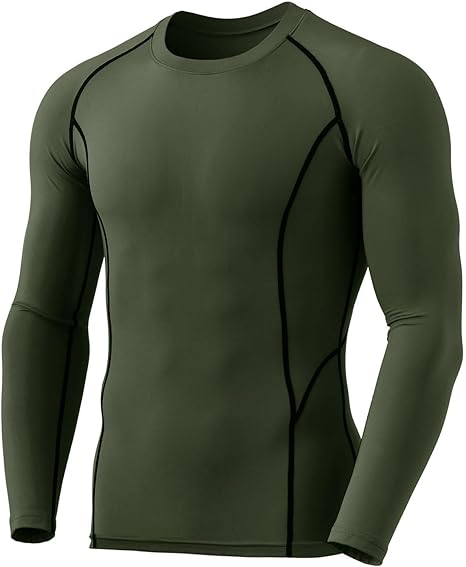Men's Thermoshirt with Long Sleeves - Alex-Dark green-S-Nora Luxe