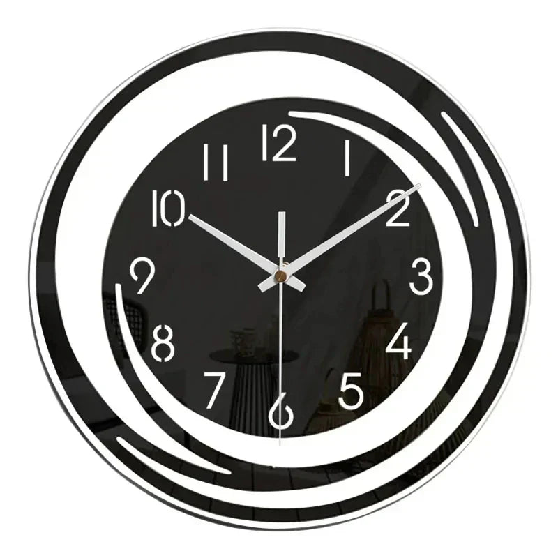 Modern Black Wall Clock made of Acrylic - ScandiTime-Nora Luxe