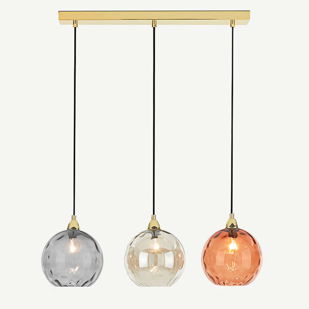 Modern Cluster Pendant Light with 3 Lamps - Cascade-Gray-Lang-Nora Luxe