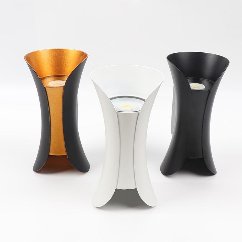 Modern LED Outdoor Wall Lamp - LumiEdge-Black and Gold-Small 6W-Warm white-Nora Luxe