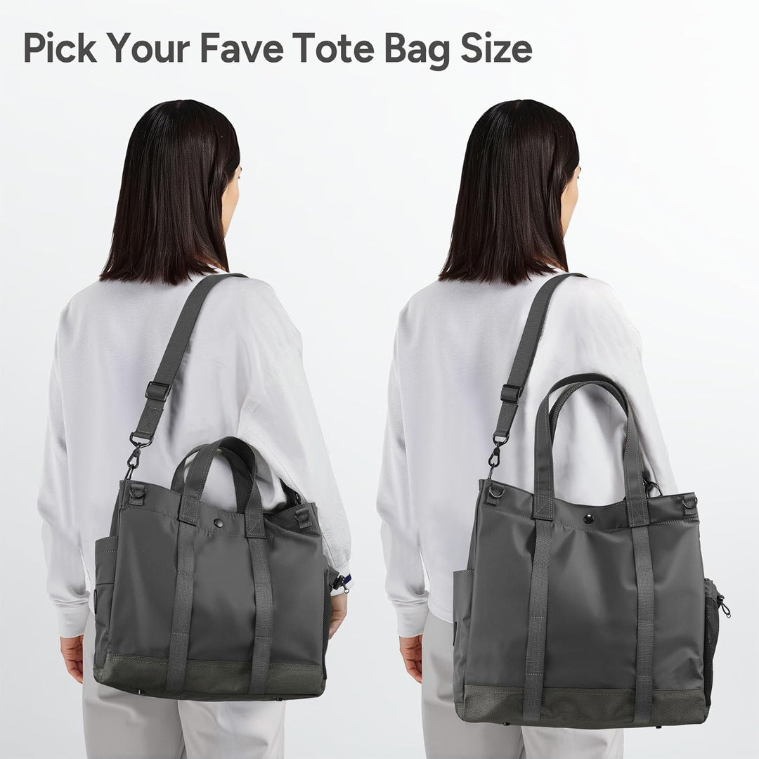 Multi-Compartment Laptop Tote Bag with Adjustable Strap – MetroCarry