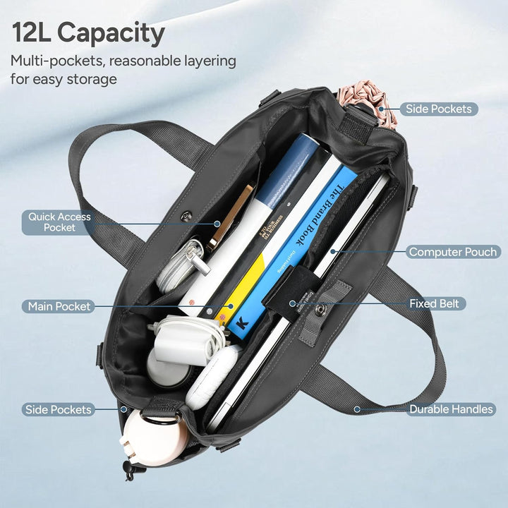 Multi-Compartment Laptop Tote Bag with Adjustable Strap – MetroCarry