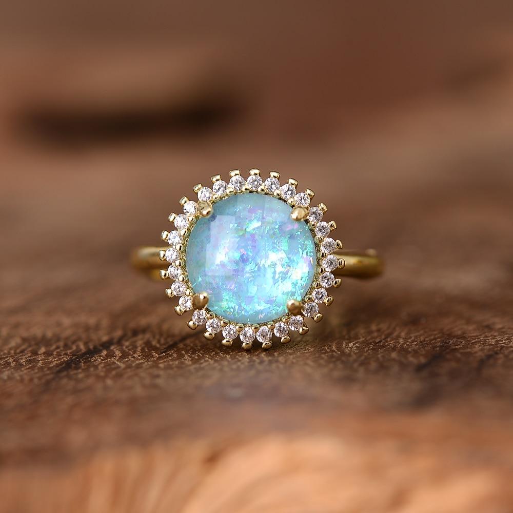 Mystical Shine Cocktail Ring – Elowen-Blue-Nora Luxe
