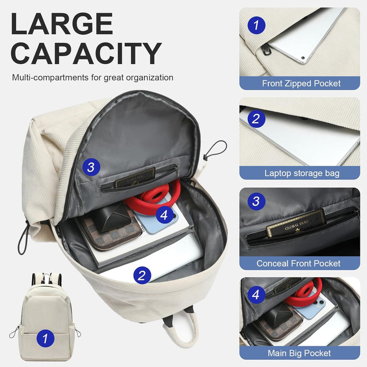 Lightweight Water-Resistant Laptop Backpack with Multi-Pockets – 15.6” (39.62 cm) TravelPro Series