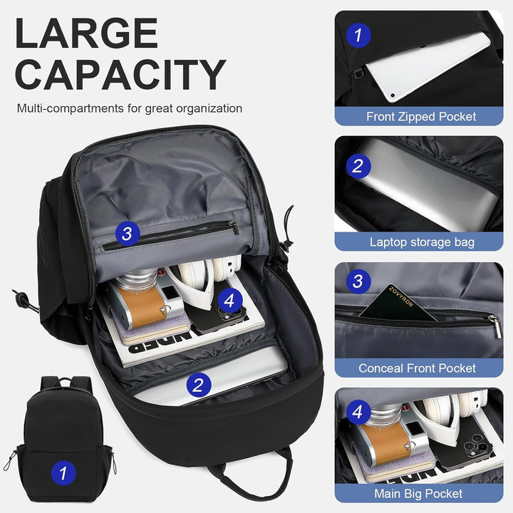 Lightweight Water-Resistant Laptop Backpack with Multi-Pockets – 15.6” (39.62 cm) TravelPro Series