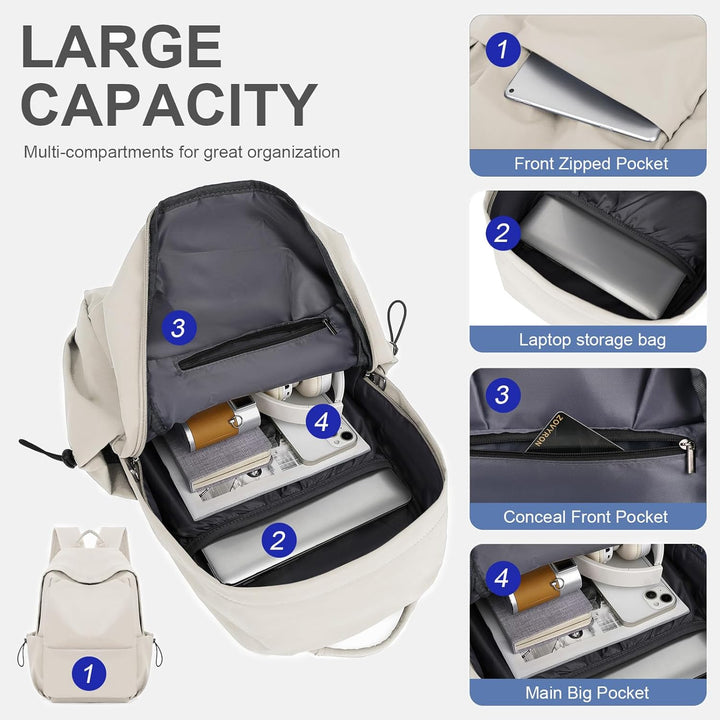 Lightweight Water-Resistant Laptop Backpack with Multi-Pockets – 15.6” (39.62 cm) TravelPro Series