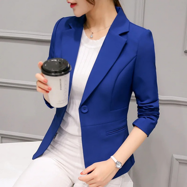 Nice Slim Ladies Blazer with Pockets - Sophia-Blue-S-Nora Luxe
