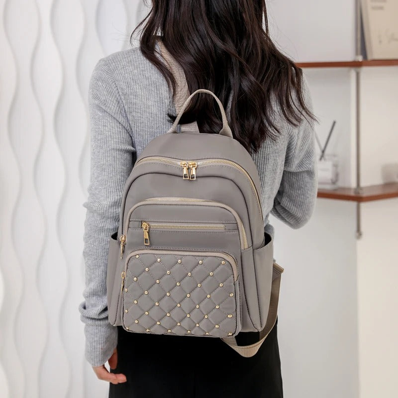 Lightweight Water-Resistant Nylon Backpack for Women – Travel & School