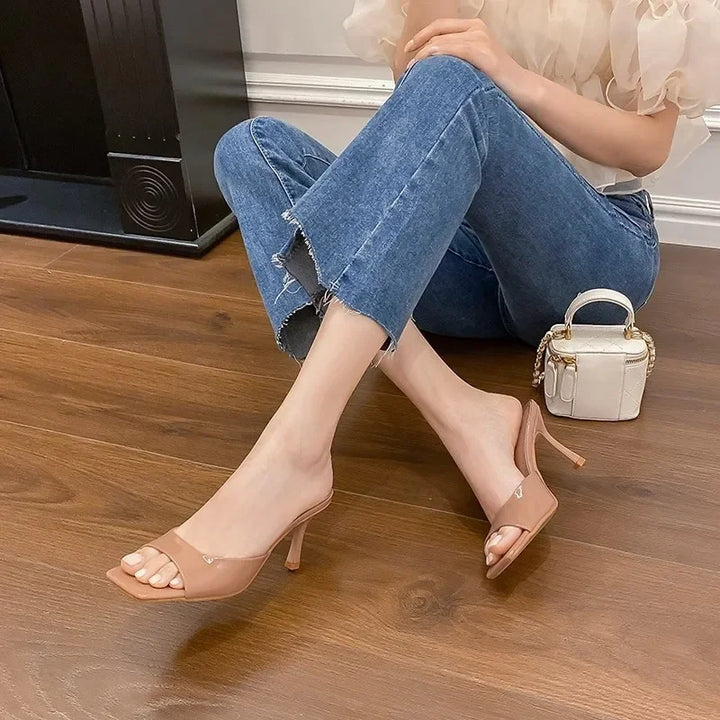Open back mules for women – Mirella-Camel-5.5-Nora Luxe