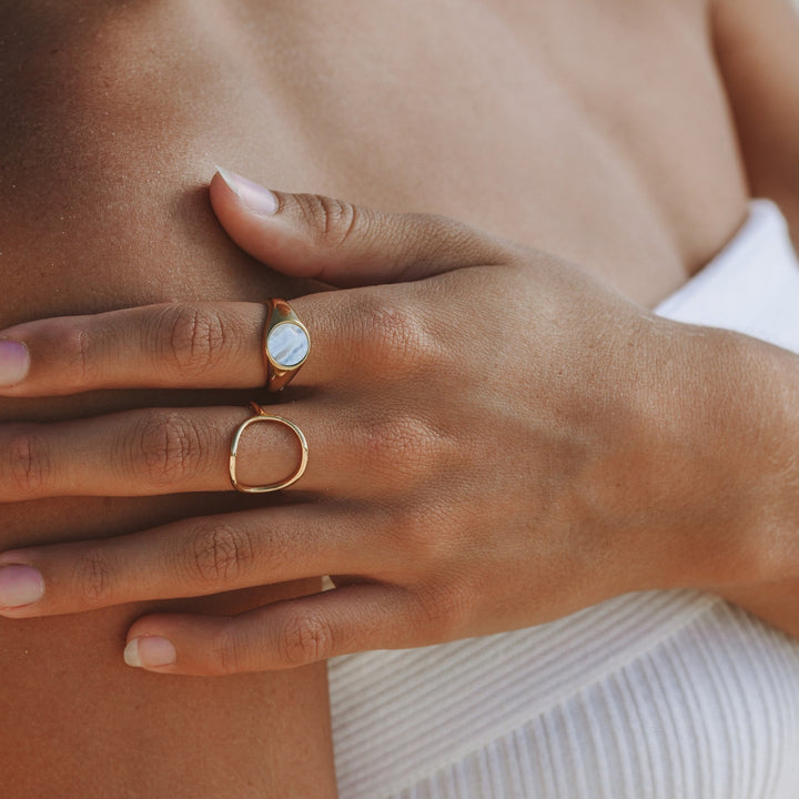 Oval Ring - Noa-5-Gold-Nora Luxe