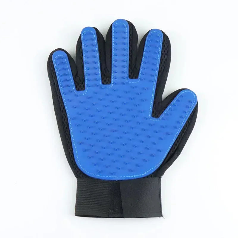 PET GROOMING GLOVE - SOFT AND EFFICIENT HAIR REMOVER FOR DOGS AND CATS-Blue-Nora Luxe