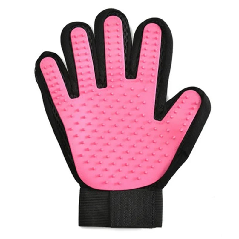 PET GROOMING GLOVE - SOFT AND EFFICIENT HAIR REMOVER FOR DOGS AND CATS-Pink-Nora Luxe