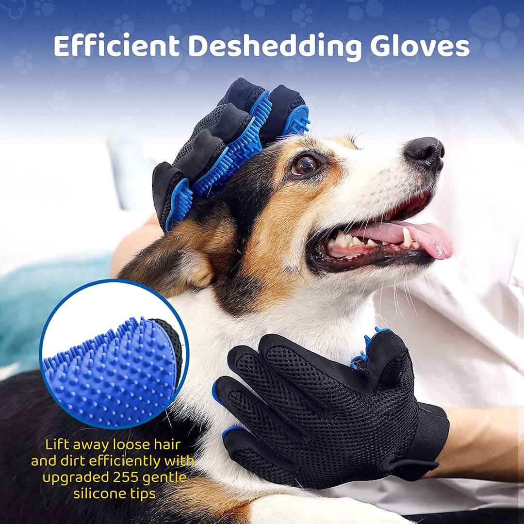 PET GROOMING GLOVE - SOFT AND EFFICIENT HAIR REMOVER FOR DOGS AND CATS-Pink-Nora Luxe