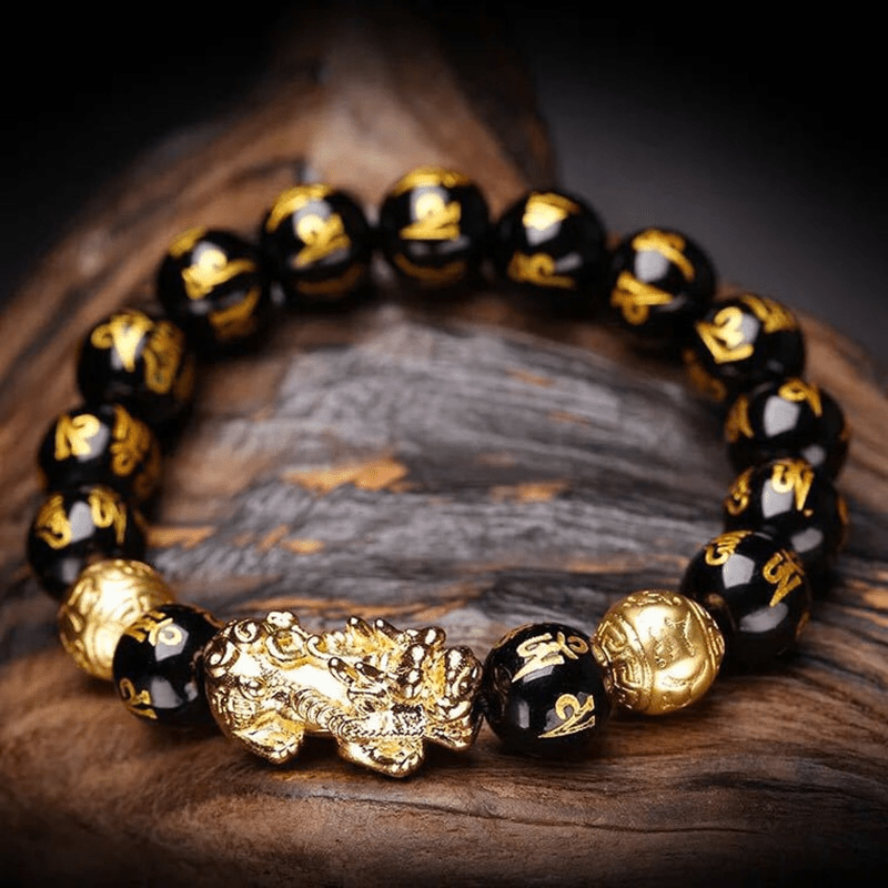 Pi Xiu Black Obsidian Bracelet - Kaelith-Nora Luxe