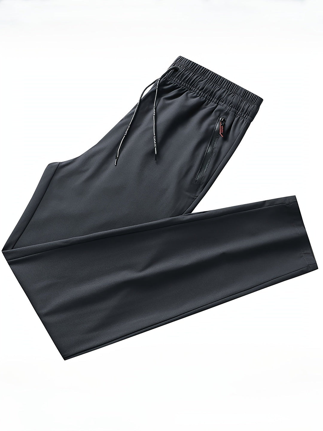 Plain Jogging Trousers with Zip Details - Milan-Black-XS-Nora Luxe