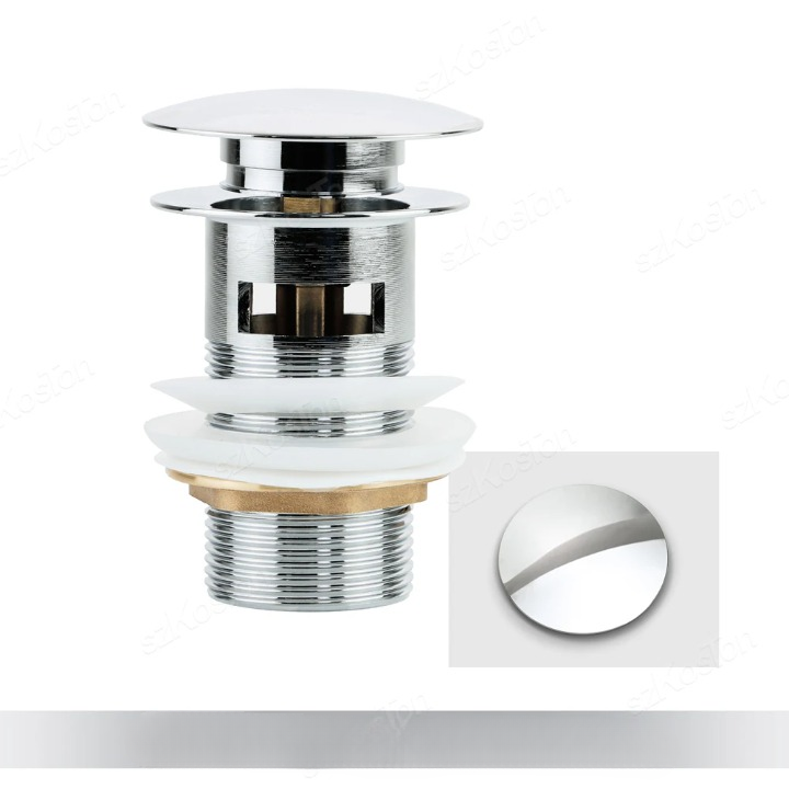 Pop‑Up Basin Drain Plug with Overflow Options – Buy 1, Get 1 Free-Stainless Steel Hole-State of Style