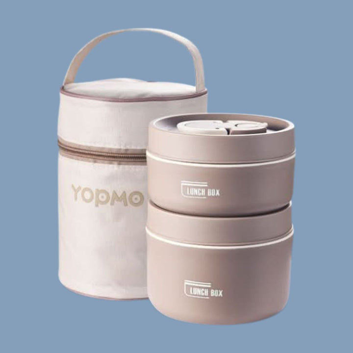 Portable Insulated Meal Container Set - LunchMate-Brown-2 dozen + bag + FREE cutlery set-Nora Luxe