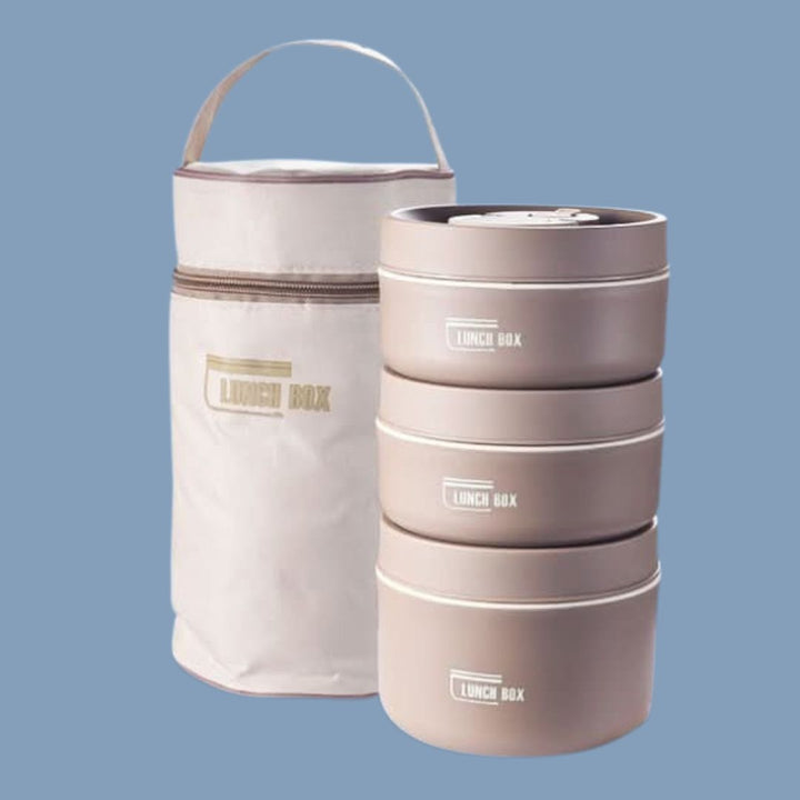 Portable Insulated Meal Container Set - LunchMate-Brown-3 dozen + Bag + FREE cutlery set-Nora Luxe