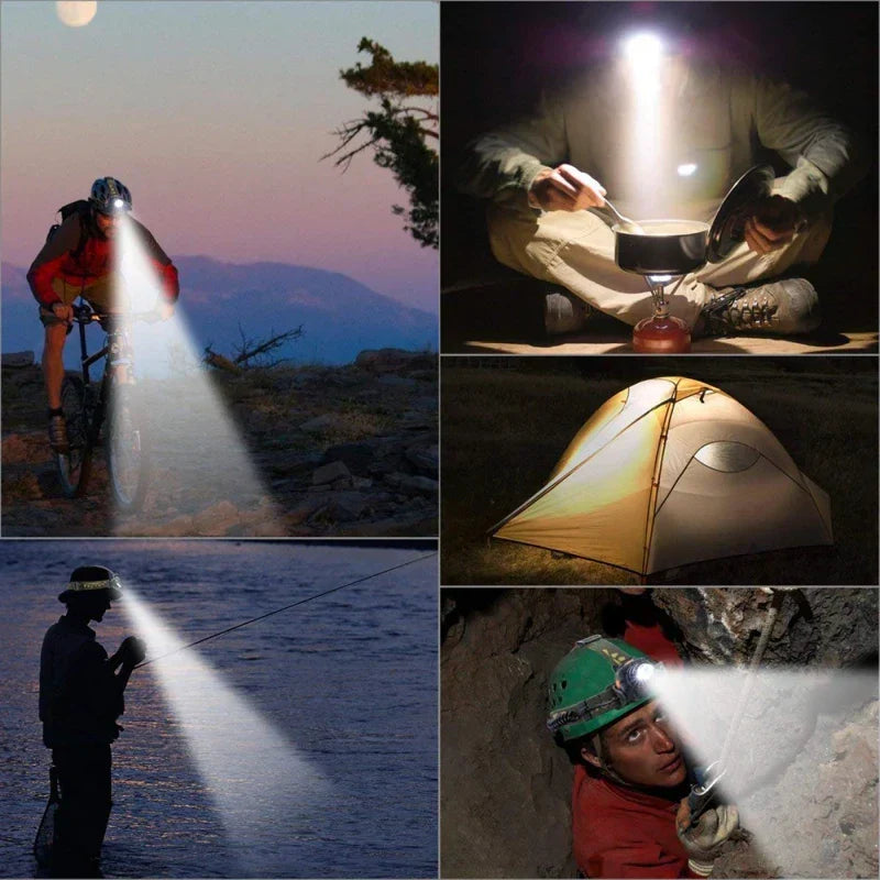 POWERFUL WATERPROOF LED HEADLAMP WITH ZOOM & RECHARGEABLE BATTERY FOR OUTDOOR ACTIVITIES-Nora Luxe