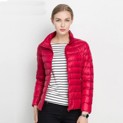 Feather-light women's down jacket - Alina Autumn Magic