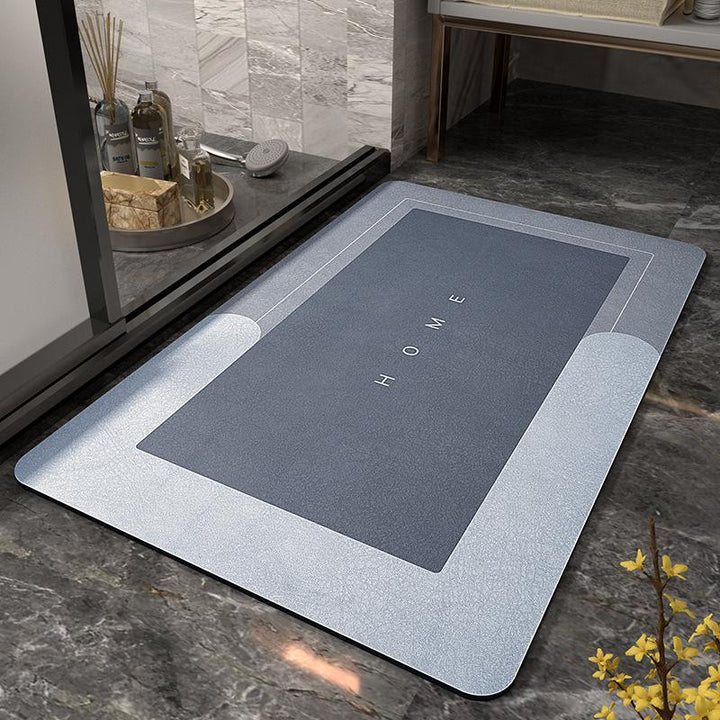 Quick-drying, Super Absorbent Bath Mat - AquaComfort-Blue-Oval-15.75*31.49 inches-Nora Luxe