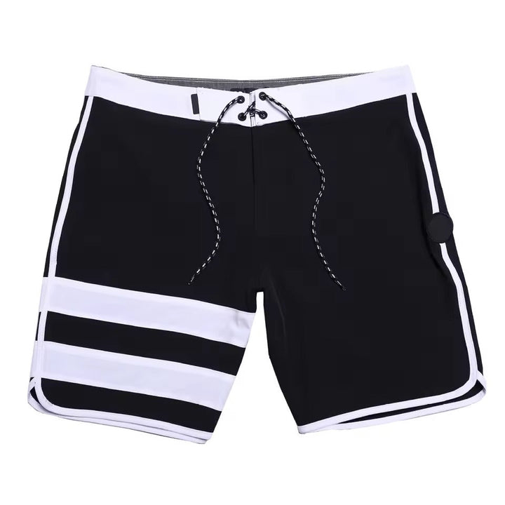 Quick-drying & Water-repellent Men's Surf Shorts - Lennox-Black and white-S-Nora Luxe