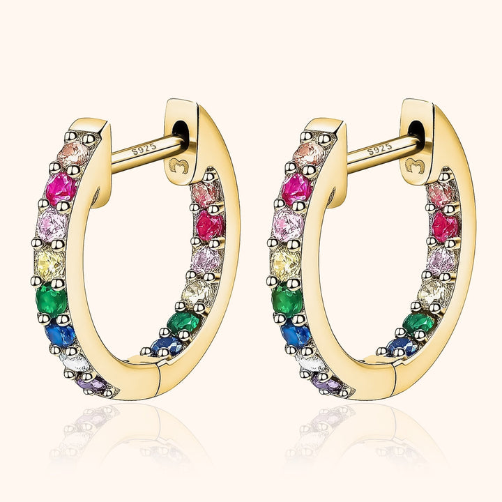 Rainbow Hoops - Sofia-Gold-Nora Luxe