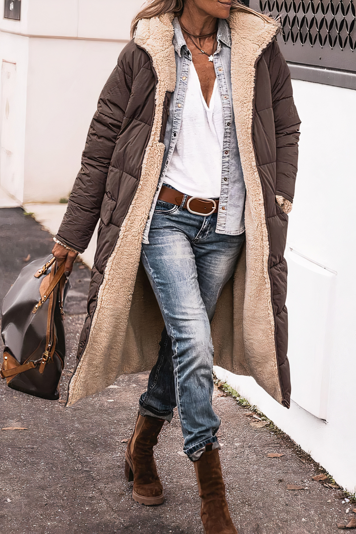 Reversible Parka - Nova-Brown-S-Nora Luxe
