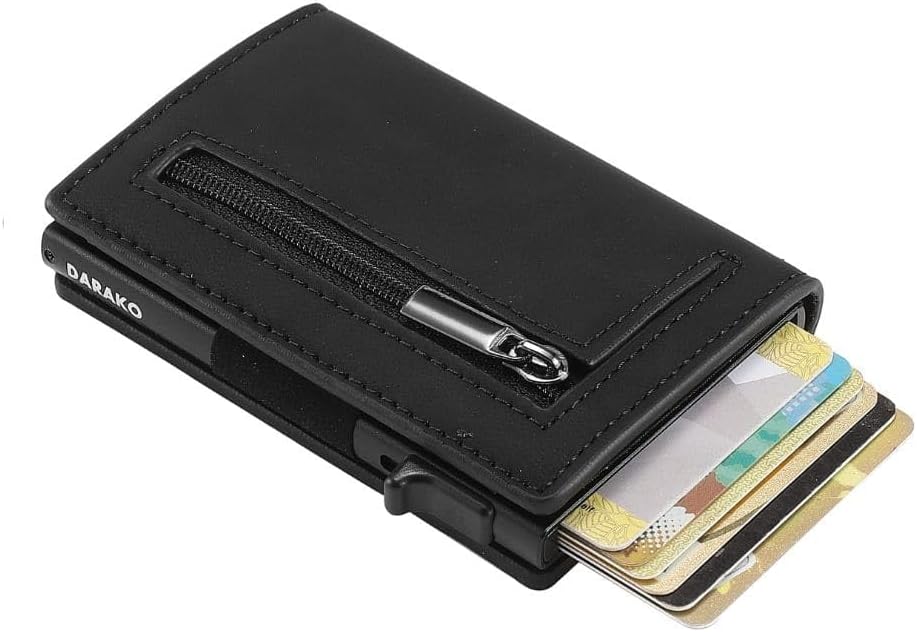 RFID-Protected Slim Wallet – CoreSlide-Black-Nora Luxe