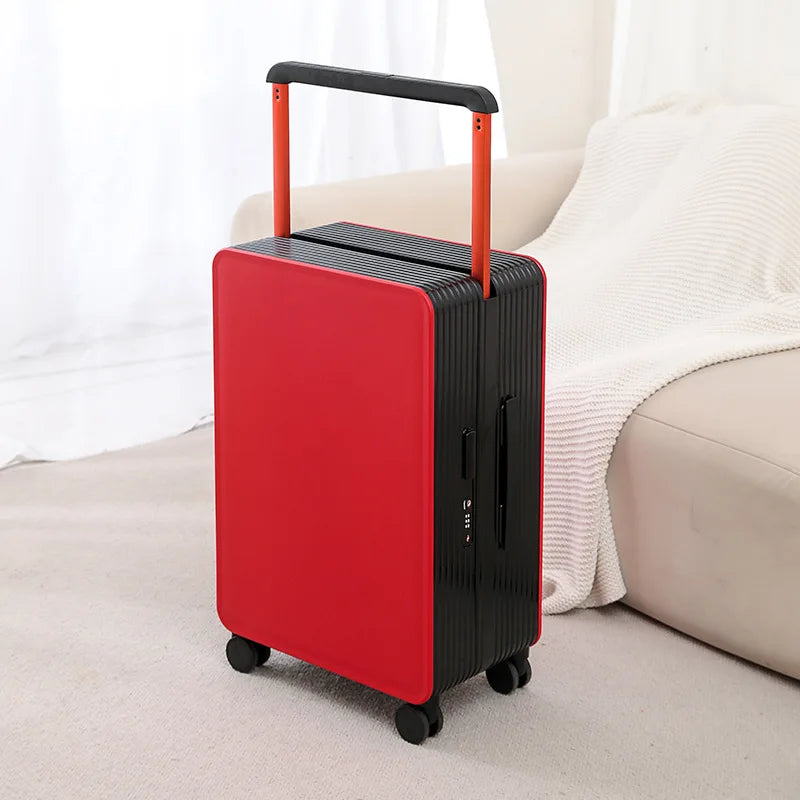 Robust PP hard shell suitcase – Dublin-Red Black-S (42 L)-Nora Luxe