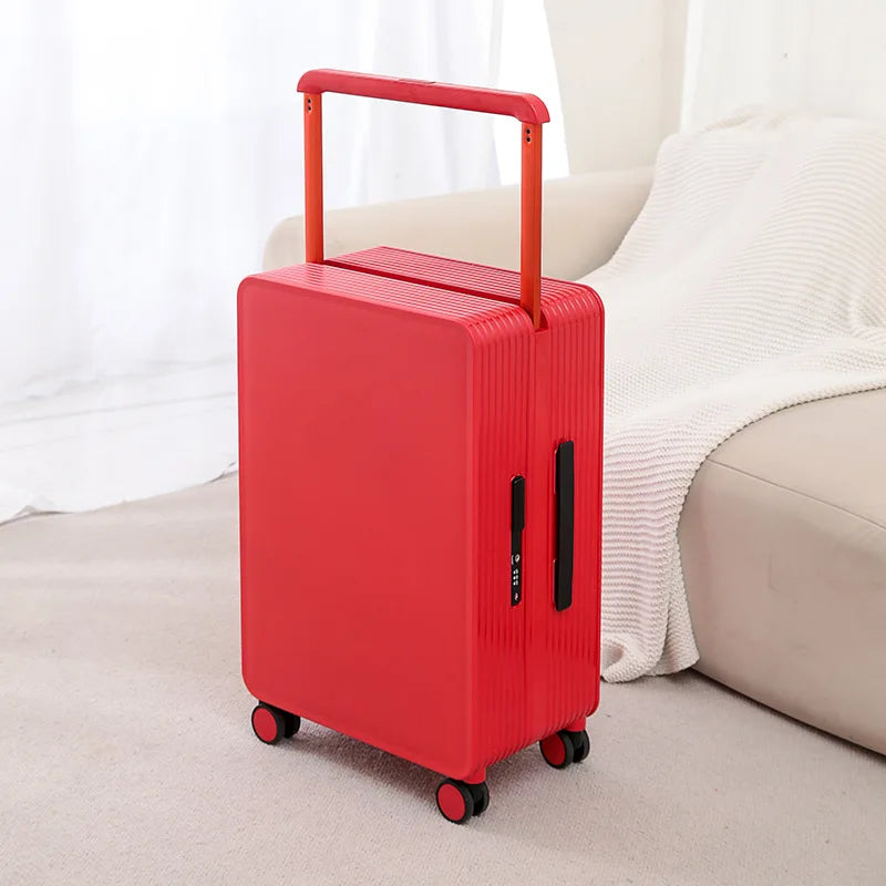 Robust PP hard shell suitcase – Dublin-Red-S (42 L)-Nora Luxe