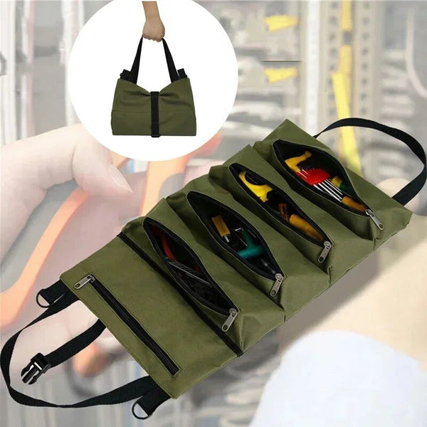 Roll-up Tool Bag for Every Job - ForgeRoll-Green-The Livary