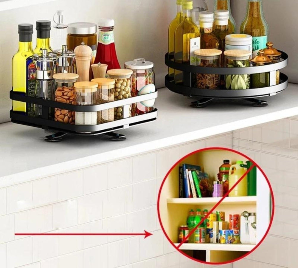 Rotating Storage Rack - TwistRack 360°-Round-1 Layer-Nora Luxe