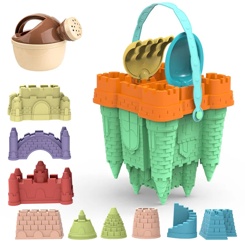 Sandcastle Playset for Kids - BeachMaster-Green Bucket-Nora Luxe