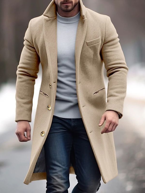 Men's wool blend jacket for autumn & winter - Adrian