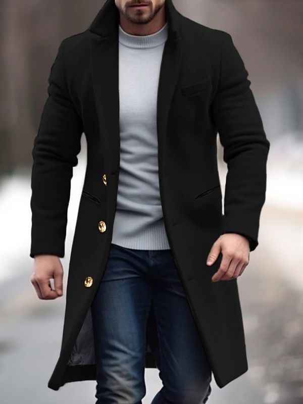 Men's wool blend jacket for autumn & winter - Adrian