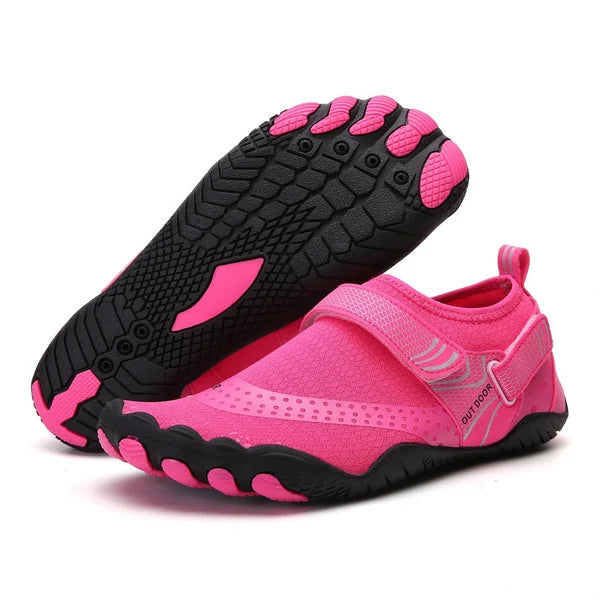 Slip-resistant & Orthopaedic for Men - Barefoot Water Shoes HydroFlex-Pink-3.5-The Livary