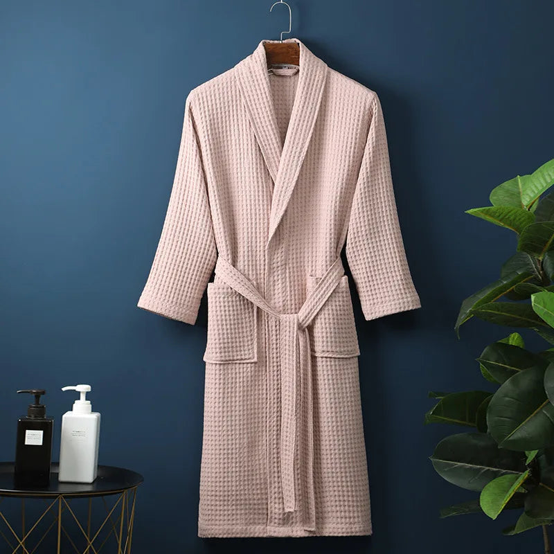 Soft Cotton Bathrobe for Comfort & Relaxation - Robin-Pink-M-The Livary